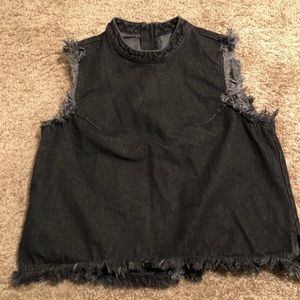 GAP dark denim sleeveless top ♡